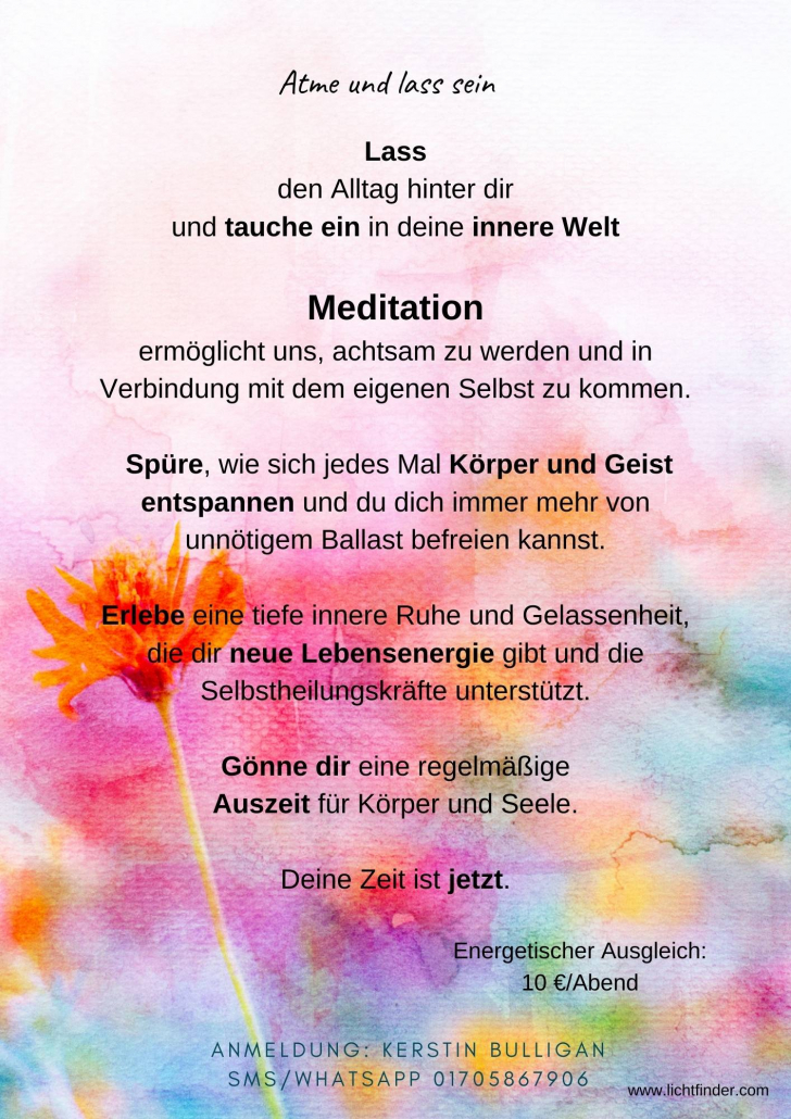 Meditation bei Neustadt WN